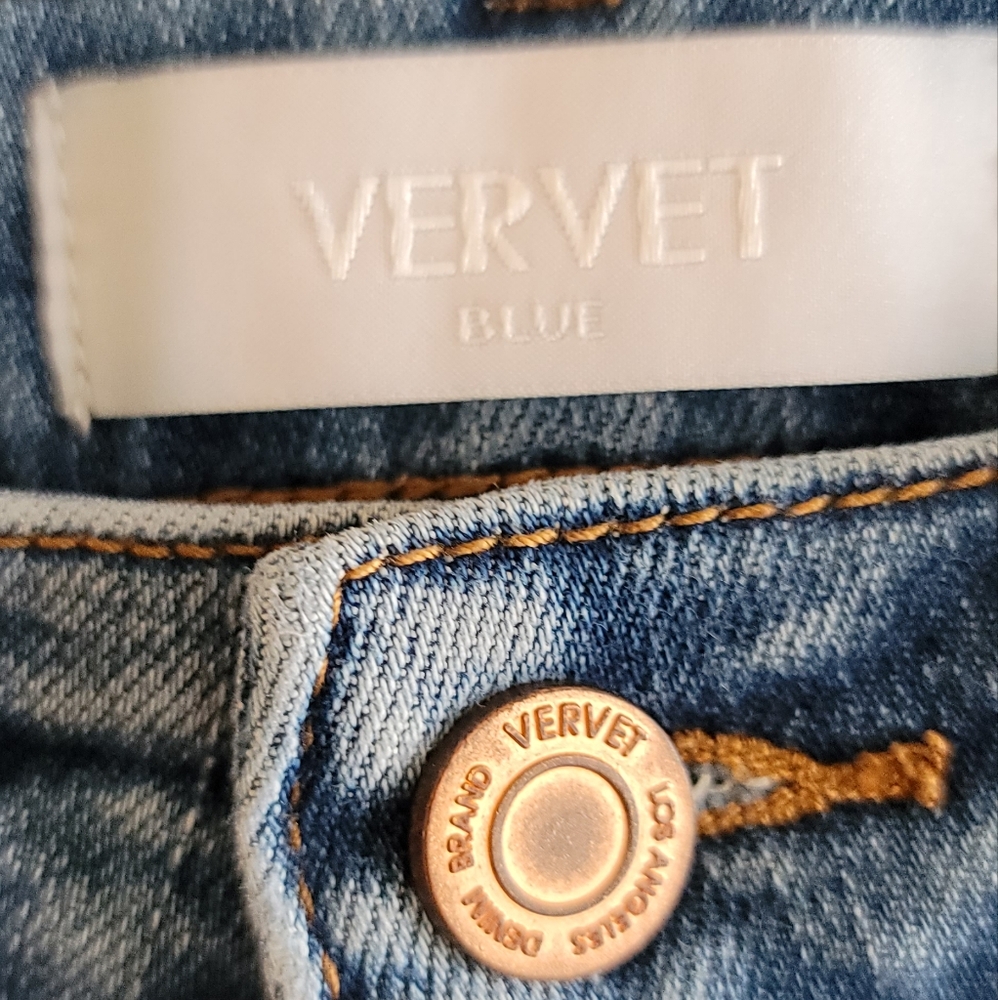 Vervet Blue Sz 27 Skinny Jeans Slightly Distressed W 28 R 10 L 26.5 - Picture 3 of 6